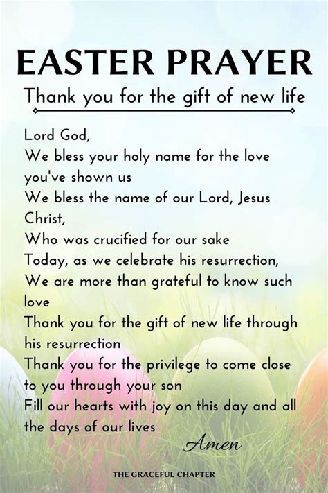 easter prayer - thank you for the gift of new life | Easter prayers ...