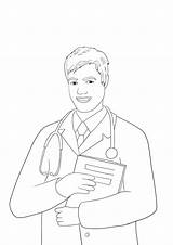 Beroepen Ziekenhuis Dokter Coloriage Krankenhaus Professions  sketch template