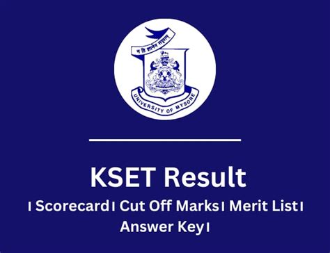 KSET Result 2023। Scorecard। Cut Off Marks। Merit List। Answer Key ...