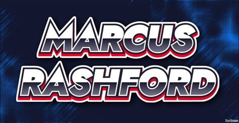 Marcus Rashford Text Effect and Logo Design Celebrity