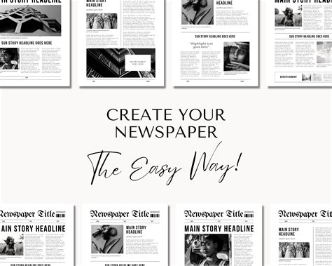 Newspaper Canva Template Newspaper Printable Wedding - Etsy