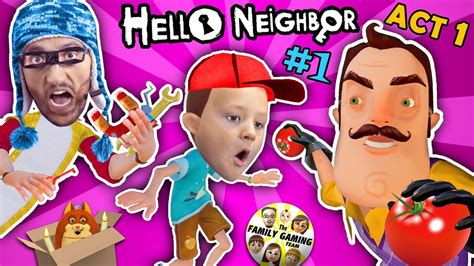 HELLO NEIGHBOR ACT 1 w/ FGTEEV HOBO JIM! NEW SECRETS in BASEMENT! FINAL FULL GAME (#1)