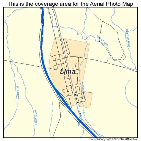 Aerial Photography Map of Lima, MT Montana