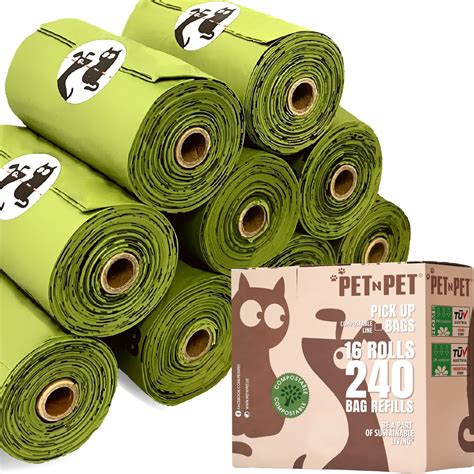 PET N PET Compostable Dog Poop Bags, 240 count - Chewy.com