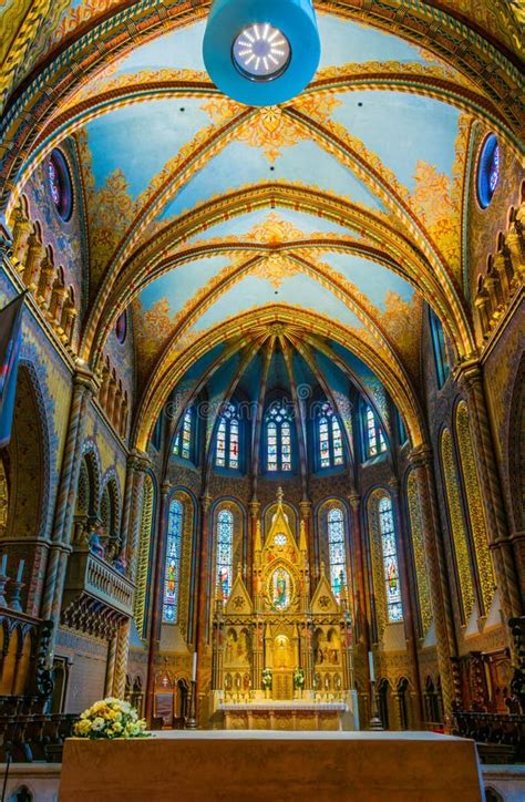 Interior of Matthias Church on the Castle Hill in Budapest Editorial ...