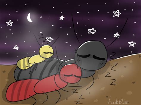 Ants sleeping together by hubb1e on DeviantArt