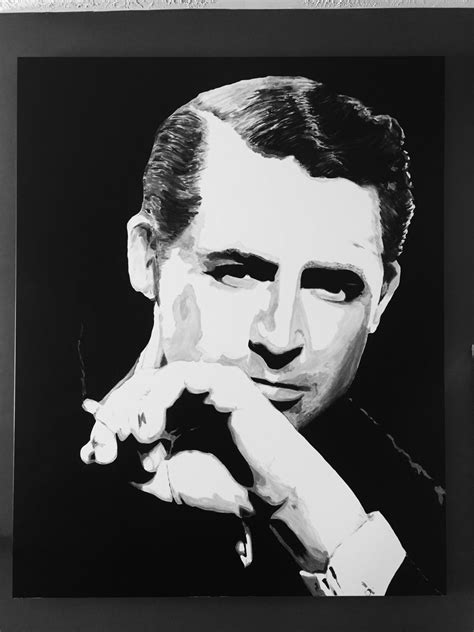 "Cary Grant" Painting by Lay #LayZArt #carygrant http://www.layzart.com/ Z Arts, Black And White ...