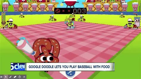 Google doodles let you play baseball with food - YouTube