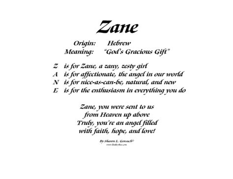 Meaning of Zane - LindseyBoo