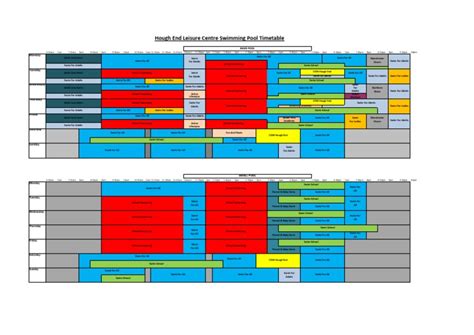 Hough End Leisure Centre Swimming Pool Timetable: Monday | PDF