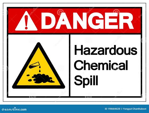 Danger Hazardous Chemical Spill Symbol Sign ,Vector Illustration, Isolate on White Background ...