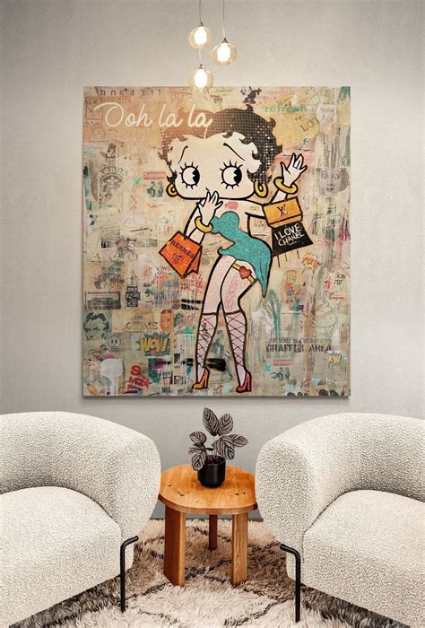 Betty Boop Canvas Art, Betty Boop ”Oh La La” Canvas Wall Art for Home ...