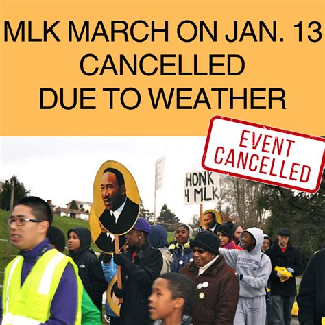 Seattle Parks and Recreation Citywide MLK March On Jan. 13 Cancelled Due to Weather - Parkways