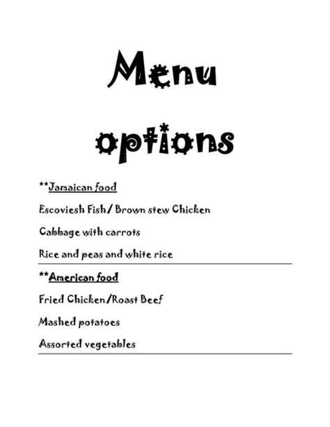 Menu Options | PDF | Free Download