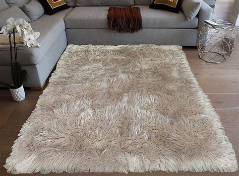 Faux Sheepskin Sheep Hide Animal Skin Decorative Designer Solid Plush Pile Area Rug Carpet Rug 6 ...