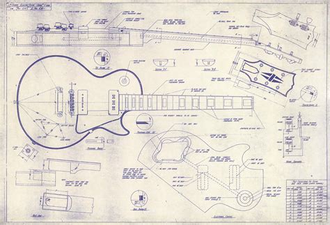 Resultado de imagem para guitar les paul blue print Guitar Tech, Guitar ...