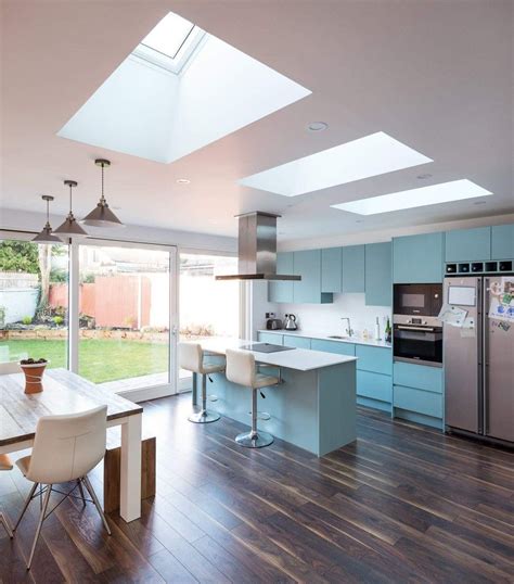 Pin by Karen Stanley on Kitchen | Skylight living room, Council house renovation, Roof windows ...