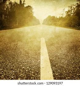 Asphalt Road Grunge Retro Style Stock Photo 129093197 | Shutterstock