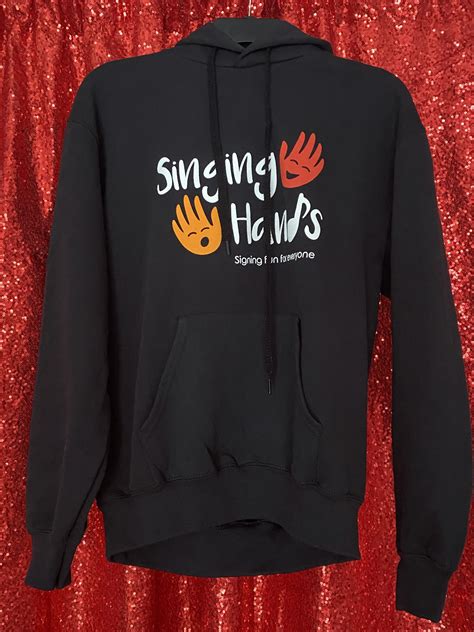 Singing Hands Black Hoodie (Adult) - Singing Hands