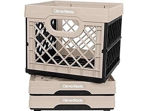 CleverMade 3PK Collapsible Milk Crate - 25L