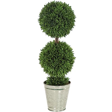 Artificial Topiary Trees, Outdoor Topiary, 24 inch Potted Podocarpus ...