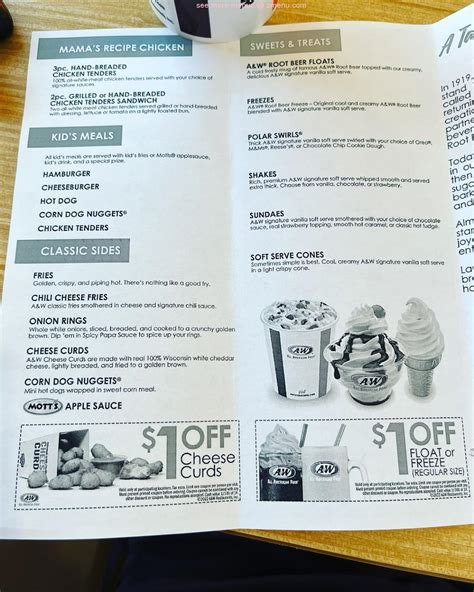 Online Menu of A&W OF Ellis Restaurant, Ellis, Kansas, 67637 - Zmenu