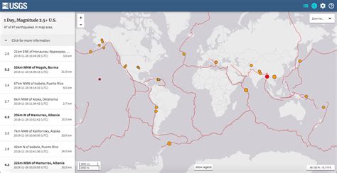 Www Usgs Gov Earthquake Map | map of interstate