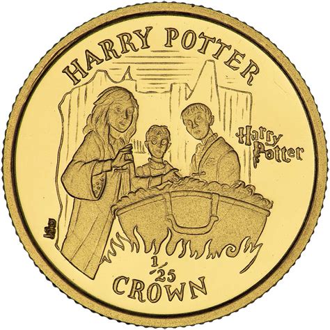 2002 Harry Potter Gold Proof 1/25oz Crown Coin | Chards