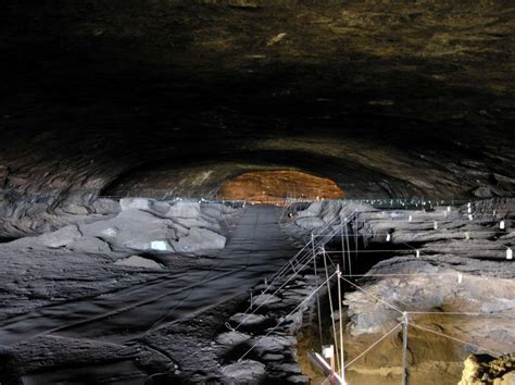 View of the Interior of Wonderwerk Cave. It is a South African National ...