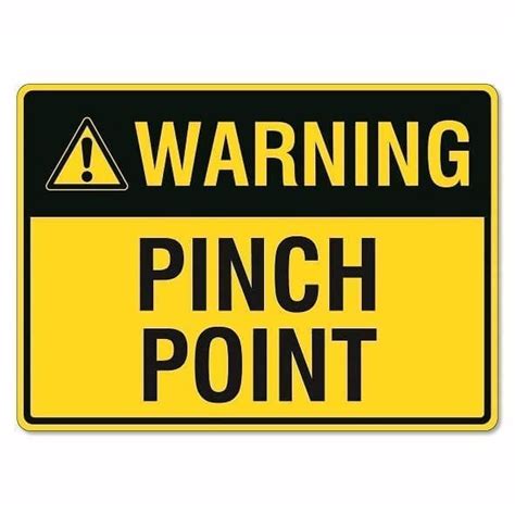 Warning - Pinch Point Sign - The Signmaker