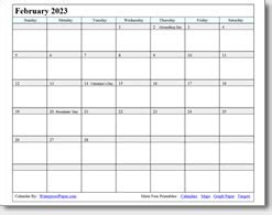 How February 2024 Calendar Printable Waterproof - Dyana Goldina