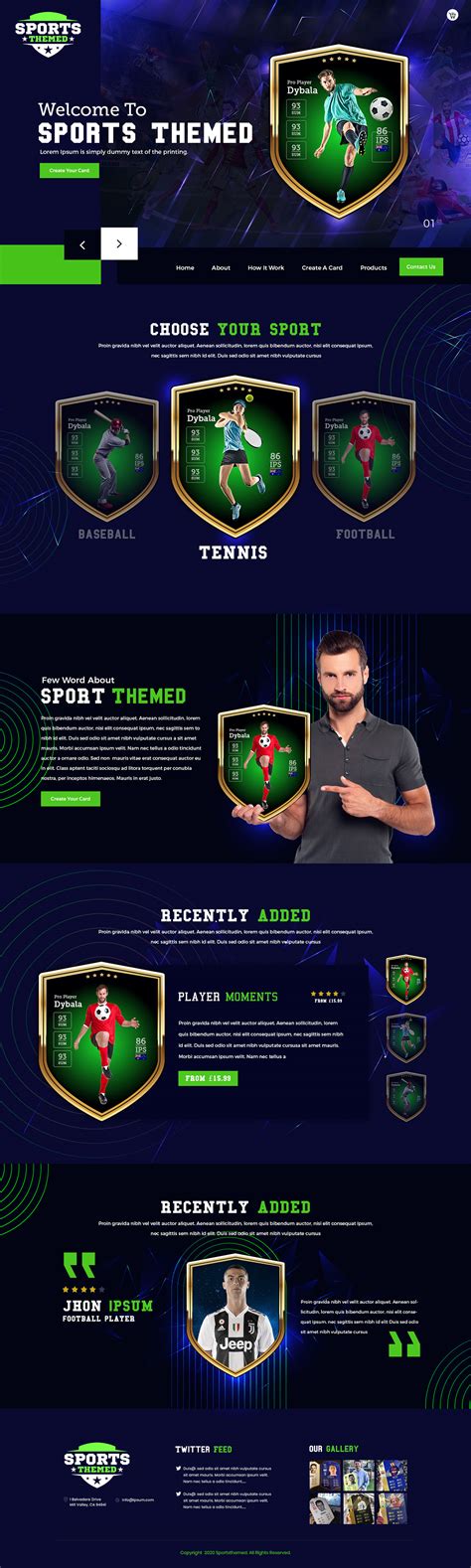 Sport Themed Cards on Behance