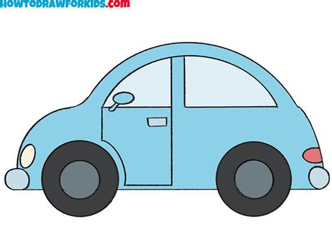 How to Draw a Car - Easy Drawing Tutorial For Kids | Simple car drawing, Car drawing kids ...