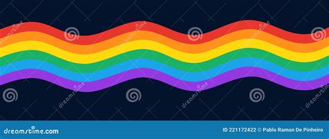 Flag LGBT, Waves Rainbow Colors Stock Vector - Illustration of parade ...