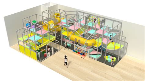 Cute Pastel Indoor Playground Jungle Gym - Indoor Playgrounds International