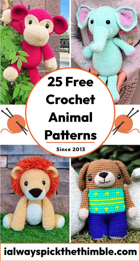 25 Free Crochet Animal Patterns (Animals Amigurumi)