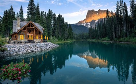 Cabin Lake Mountain Restaurant Tree Wooden Wallpaper - Resolution:1920x1200 - ID:1111773 ...