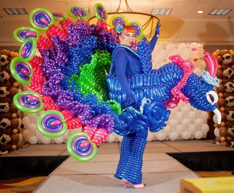 Balloon Peacock wins at an international balloon costume contest!