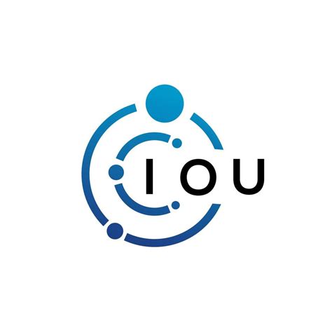 IOU letter technology logo design on white background. IOU creative ...