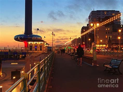 Brighton Seafront in Sunset Photograph by Loretta S - Fine Art America