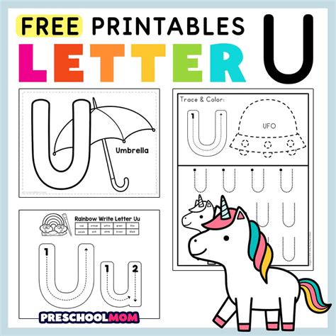 Letter U Preschool Printables - Preschool Mom