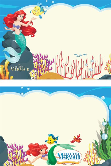 Little Mermaid Invitation Template Free