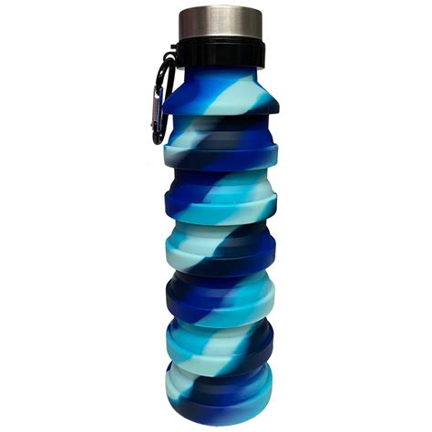 Ocean Wave Blue Collapsible Water Bottle - Camppacs