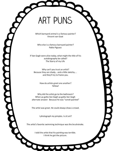 Fun Puns about Art and Artists