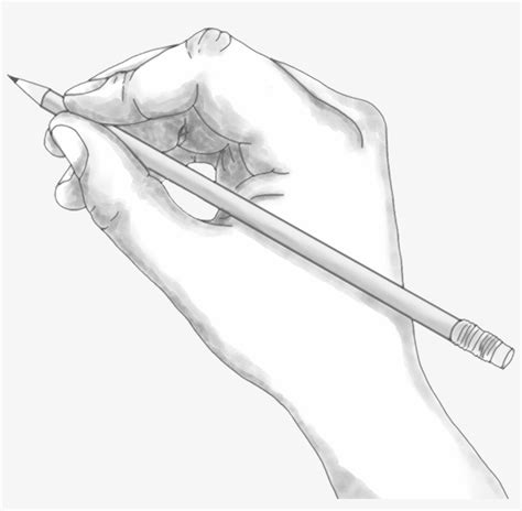 Hand Draw Art - Hand Holding Pencil Drawing Png PNG Image | Transparent ...