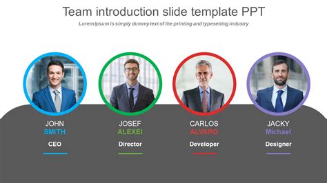 Team Introduction PowerPoint Template & Google Slides | Templates, Free ppt template, Ppt template