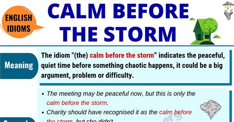 Calm Before the Storm: Definition, Origin & Useful Examples in English ...