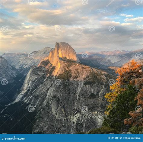 Half Dome. View from Glacier Point, Yosemite Stock Image - Image of ...