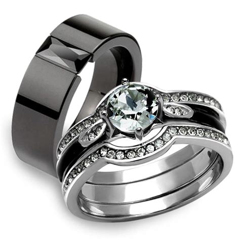 Black Wedding Bands His And Hers | Wallpaper Site