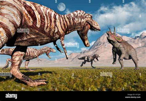 T rex hunting pack hi-res stock photography and images - Alamy